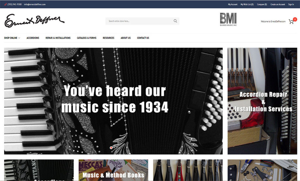 Magento music store website